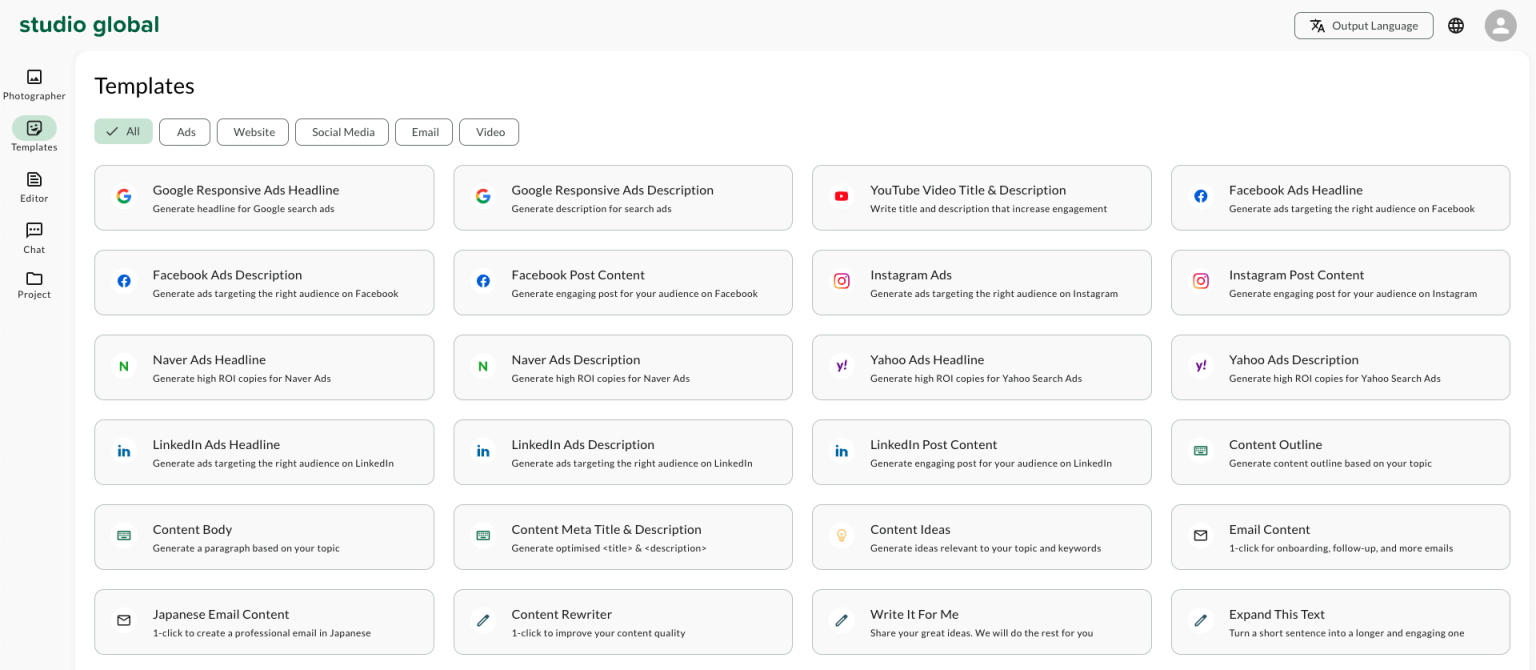 Social Media AI | AI for Social Media Managers | Studio Global